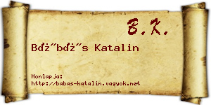 Bábás Katalin névjegykártya